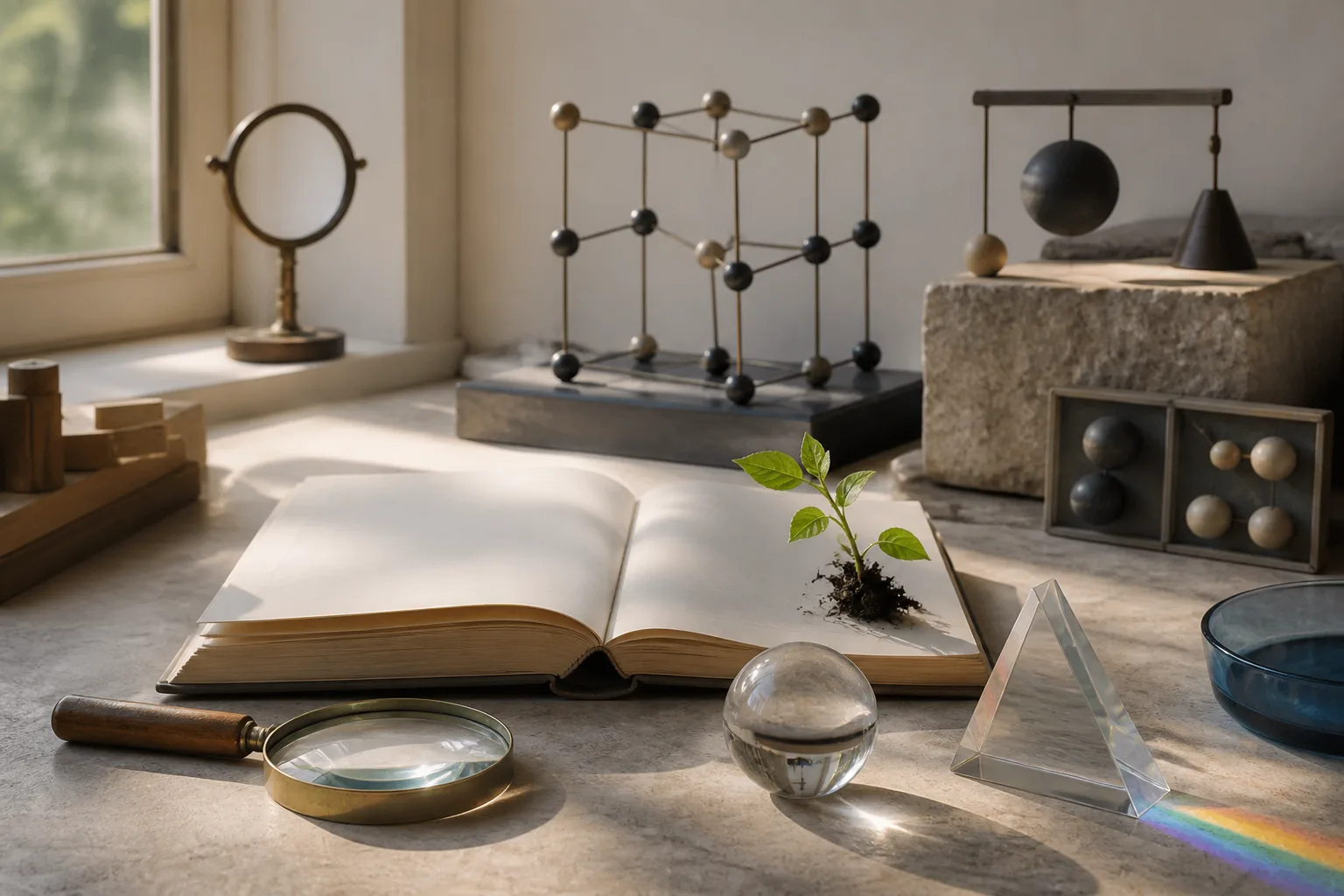 Editorial still life representing the themes of this essay